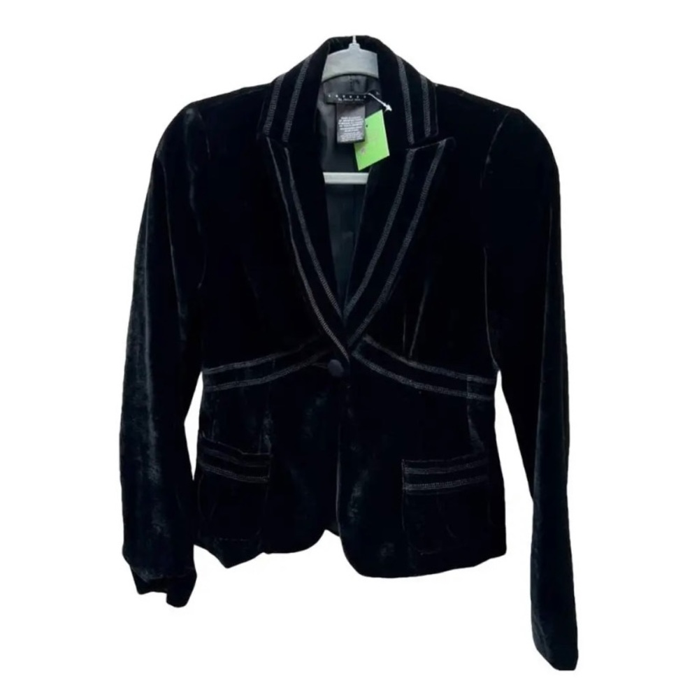 Black velvet blazer